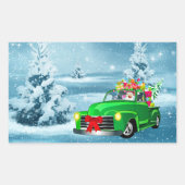 Sticker Rectangulaire Noël (Devant)