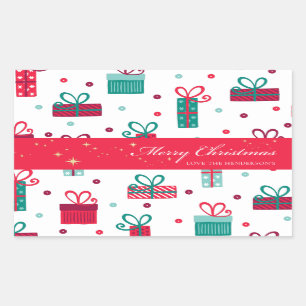 Sticker Rectangulaire Noël