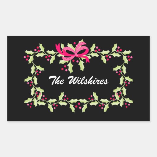 Sticker Rectangulaire Noël (Devant)