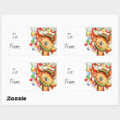 Sticker Rectangulaire Noël (Feuille)