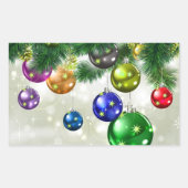 Sticker Rectangulaire Noël (Devant)