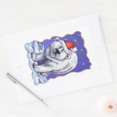 Sticker Rectangulaire Noël à l'ours polaire (Enveloppe)