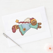Sticker Rectangulaire Noël Ange en pain d'épices