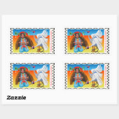 Sticker Rectangulaire Noël australien de la Nativité (Feuille)