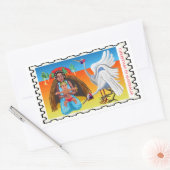 Sticker Rectangulaire Noël australien de la Nativité (Enveloppe)
