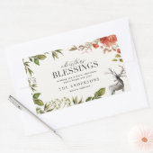 Sticker Rectangulaire Noël Bénédictions aquarelle feuillage Vacances (Enveloppe)