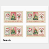 Sticker Rectangulaire Noël C'est la plus merveilleuse période de l'année (Feuille)