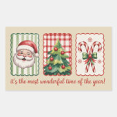 Sticker Rectangulaire Noël C'est la plus merveilleuse période de l'année (Devant)