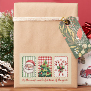 Sticker Rectangulaire Noël C'est la plus merveilleuse période de l'année