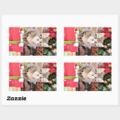 Sticker Rectangulaire Noël - Chat Kitty - Monki (Feuille)
