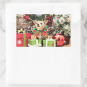Sticker Rectangulaire Noël - Chihuahua - Miles (Sac)