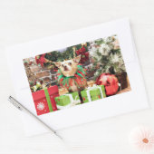 Sticker Rectangulaire Noël - Chihuahua - Miles (Enveloppe)