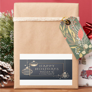 Sticker Rectangulaire Noël d'entreprise moderne et chic