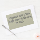 Sticker Rectangulaire Noël drôle probablement juste va sonner fatigué  (Enveloppe)
