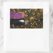 Sticker Rectangulaire Noël du président Barack Obama et de Michelle (Sac)