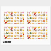 Sticker Rectangulaire noël emojis (Feuille)