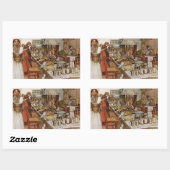 Sticker Rectangulaire Noël Eve Julaftonen (Feuille)