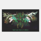 Sticker Rectangulaire Noël hiver Green Man (Devant)