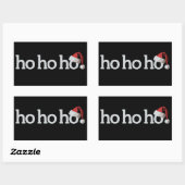 Sticker Rectangulaire Noël Ho Ho Ho Xmas Santa Hat (Feuille)