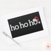 Sticker Rectangulaire Noël Ho Ho Ho Xmas Santa Hat (Enveloppe)