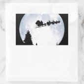 Sticker Rectangulaire Noël Lune (Sac)