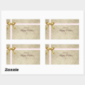 Sticker Rectangulaire Noël Noël Cuisson Fille Rose et Rustique Burlap (Feuille)