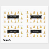 Sticker Rectangulaire Noël or (Feuille)