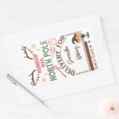 Sticker Rectangulaire Noël Père Noël livraison spéciale avec nom (Enveloppe)