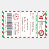 Sticker Rectangulaire Noël Pôle Nord Livraison spéciale Elfe Livraison (Devant)