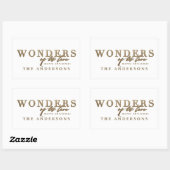 Sticker Rectangulaire Noël religieux moderne chic or multi photo (Feuille)