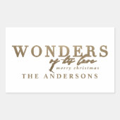 Sticker Rectangulaire Noël religieux moderne chic or multi photo (Devant)