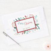 Sticker Rectangulaire Noël rustique naturel (Enveloppe)