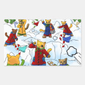 Sticker Rectangulaire Noël Snowball Fats (Devant)