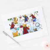 Sticker Rectangulaire Noël Snowball Fats (Enveloppe)