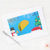 Sticker Rectangulaire noël taco emoji (Enveloppe)
