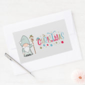 Sticker Rectangulaire Noël Tomte Gnome (Enveloppe)