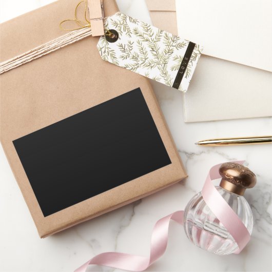 Sticker Rectangulaire Noir (Cadeaux)