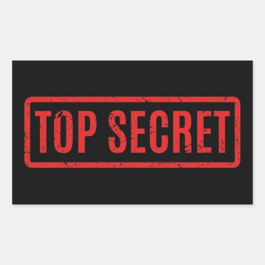 Sticker rectangulaire noir à embrayage haut secret (Devant)