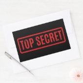 Sticker rectangulaire noir à embrayage haut secret (Enveloppe)