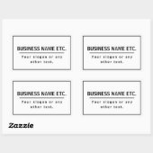 Sticker Rectangulaire Noir & Blanc Multi-Usage (Feuille)