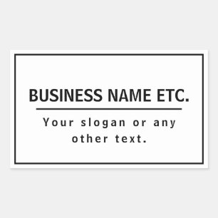 Sticker Rectangulaire Noir & Blanc Multi-Usage