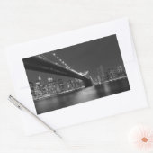 Sticker Rectangulaire Noir blanc New York City Skyline (Enveloppe)