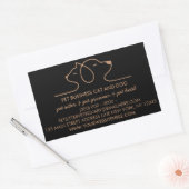 Sticker Rectangulaire Noir Brown chien chat Logo Animaux de compagnie (Enveloppe)