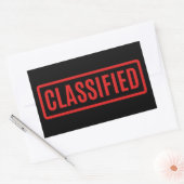 Sticker Rectangulaire Noir classé (Enveloppe)