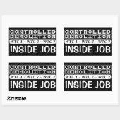 Sticker Rectangulaire Noir complexe commandé du travail intérieur de la (Feuille)