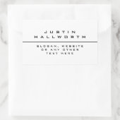 Sticker Rectangulaire Noir et blanc au style unique (Sac)