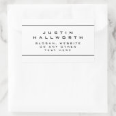 Sticker Rectangulaire Noir et blanc d'aspect unique (Sac)