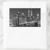 Sticker Rectangulaire Noir et blanc New York City (Sac)