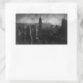 Sticker Rectangulaire Noir et blanc New York City (Sac)