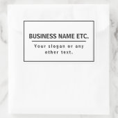 Sticker Rectangulaire Noir et blanc polyvalent (Sac)